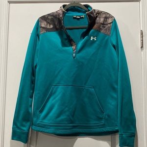 Under Armour Teal/Camo quarter zip